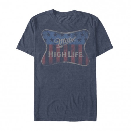 Miller High Life Beer Red White and Blue Label Men's T-Shirt