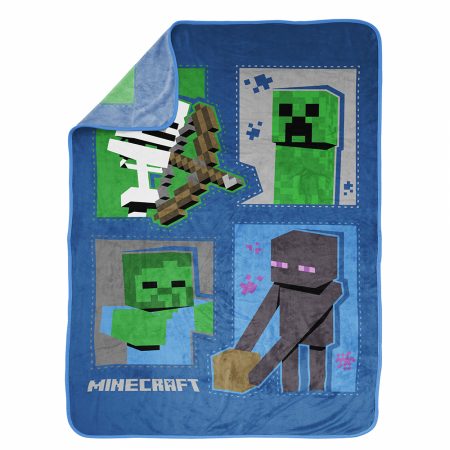 Minecraft Monster Hunters Icons 62" x 90" Throw Blanket
