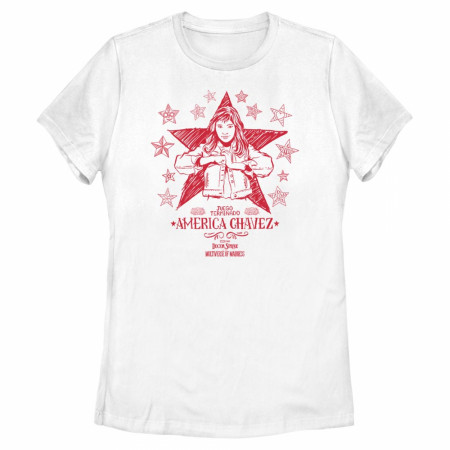 America Chavez Sketchy Stars Women's T-Shirt