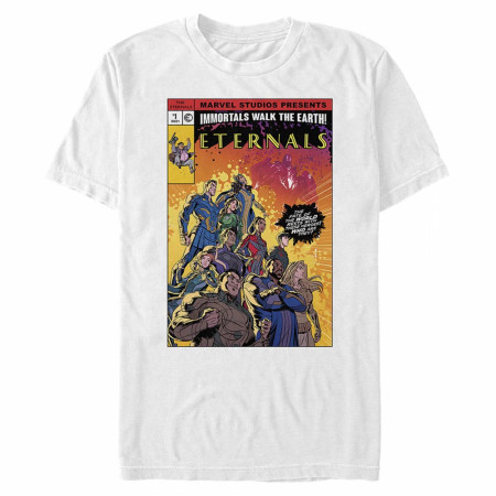 Marvel Comics The Eternals Comic Cover Style White T-Shirt