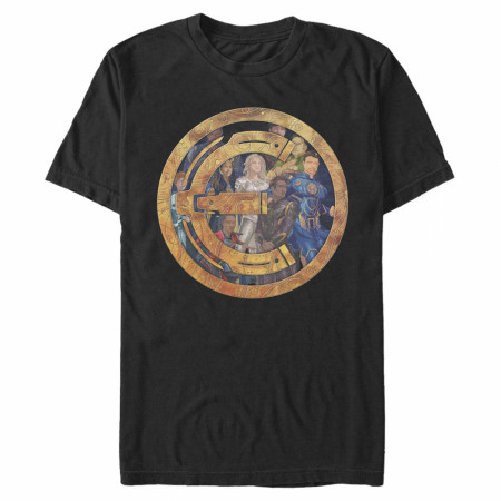 Marvel Comics The Eternals All Characters Behind Logo T-Shirt