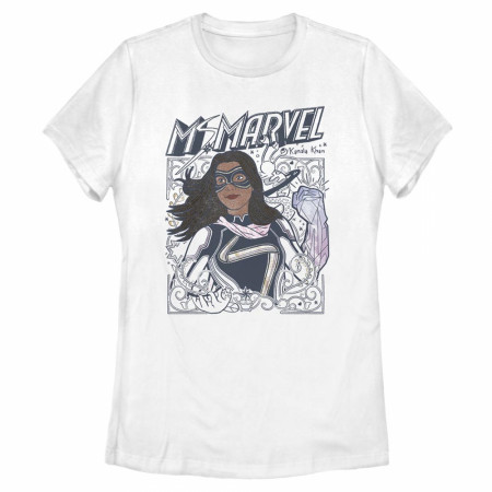 Ms Marvel Kamala's Doodles T-Shirt