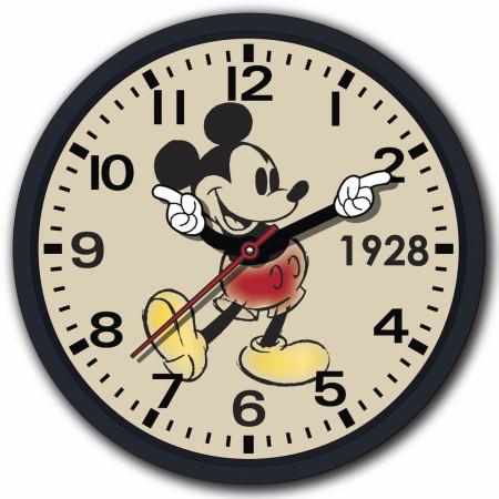 Mickey Mouse Retro Watch Hands 10" Wall Clock