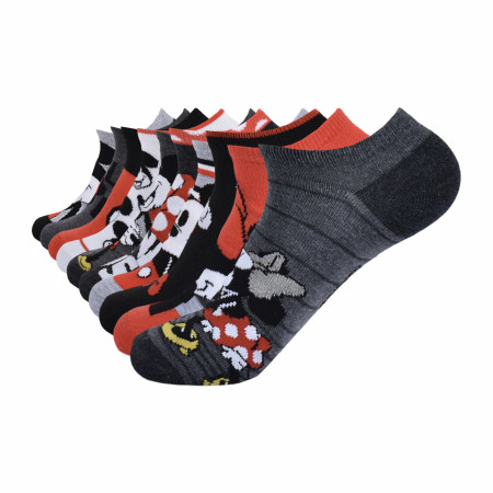 Mickey Mouse and Minnie Women's Low-Cut Socks 10-Pair Box Set