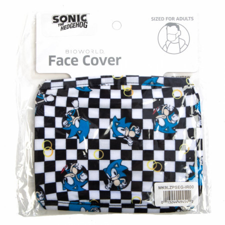 Sonic The Hedgehog Nintendo All Over Adjustable Face Cover