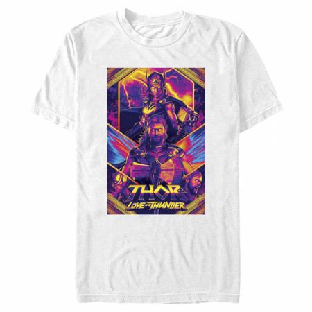 Thor Love and Thunder Stained Neon Poster T-Shirt