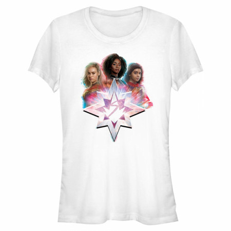 Marvel Girls Glitched Junior's Crew T-Shirt