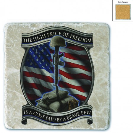 Army USA Soldiers Cross Stone Coaster