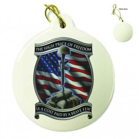 US Army Soldiers Cross Porcelain Ornament