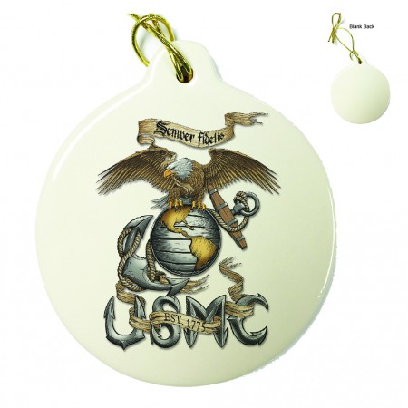 Marines Eagle USMC Porcelain Ornament