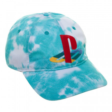 PlayStation Logo Adjustable Tie Dye Strapback Hat