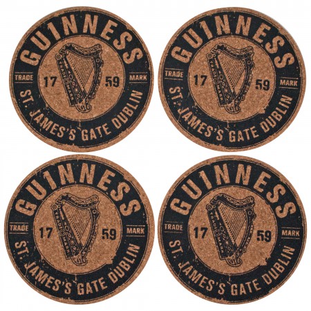 Guinness 4 Cork Coaster Set