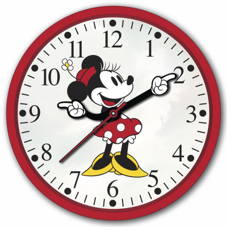Minnie Mouse Retro Watch Hands 10" Wall Clock