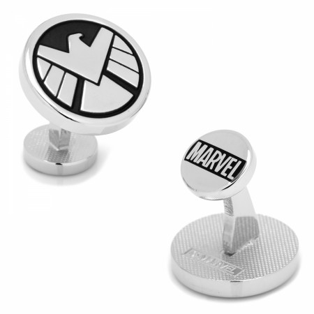 S.H.I.E.L.D. Logo Silver Cufflinks