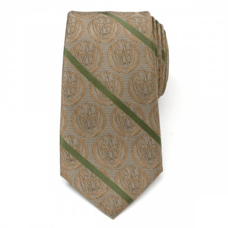 Guardians of The Galaxy Groot Tan Striped Men's Tie