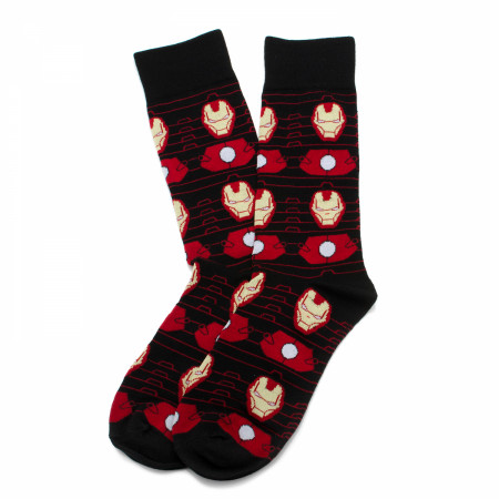 Iron Man Suit Striped Dress Socks