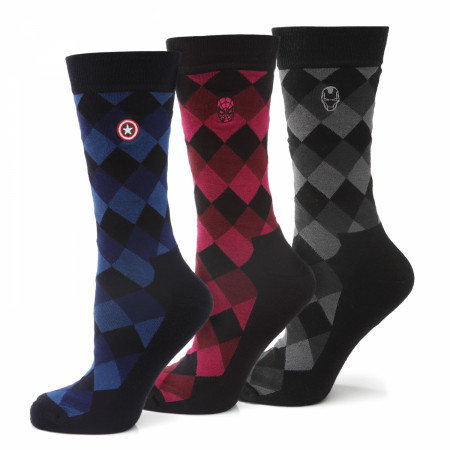 Marvel Heroes Argyle Socks 3-Pack Gift Set