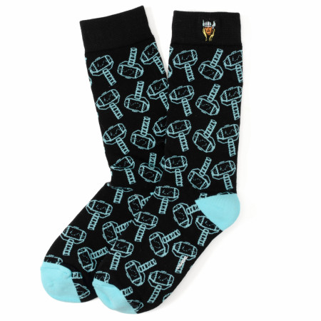 Thor Mjolnir Pattern Men's Socks