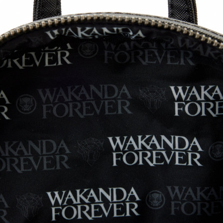 Black Panther Wakanda Forever Figural Mini Backpack By Loungefly