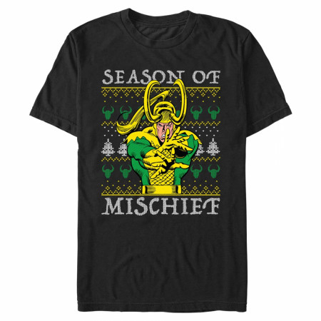 Loki Season of Mischief Sweater Pattern T-Shirt