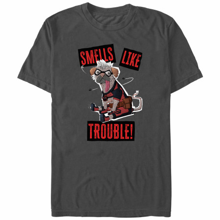 Dogpool Smells Like Trouble Sticker Style T-Shirt