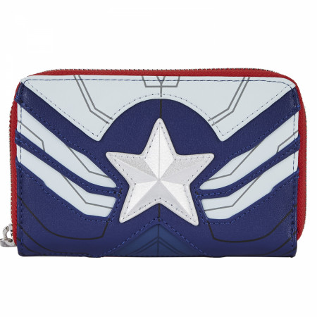 New Captain America Falcon Costume Cosplay Zip Around Wallet