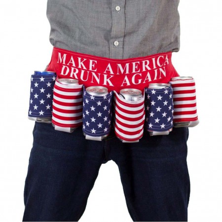 Make America Drunk Again Patriotic Beer Belt