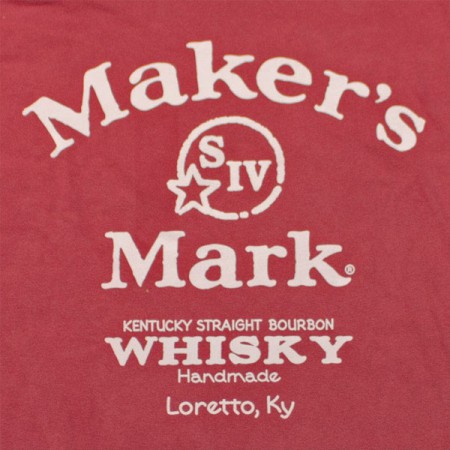 Maker's Mark Arched Logo Long Sleeve T Shirt Red 