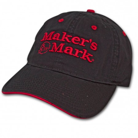 Makers Mark Red Logo Hat - Black