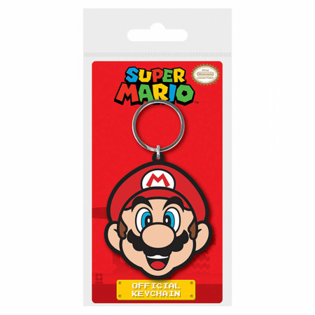 Nintendo Super Mario Bros Face Rubber Keychain