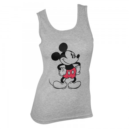 Mickey Mouse Ladies Grey Tank Top