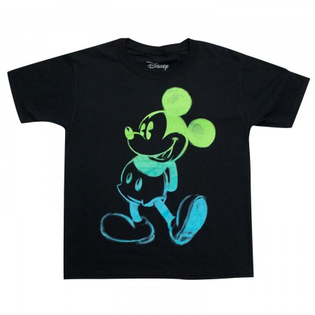 Mickey Mouse Youth Boys Black Glow In The Dark T-Shirt