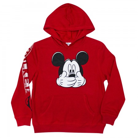 Mickey Mouse Youth Boys 8-20 Red Hush Hoodie