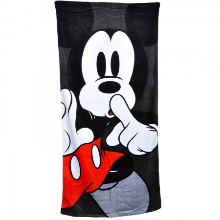 Mickey Mouse Shhh 28x58 Classic Beach Towel
