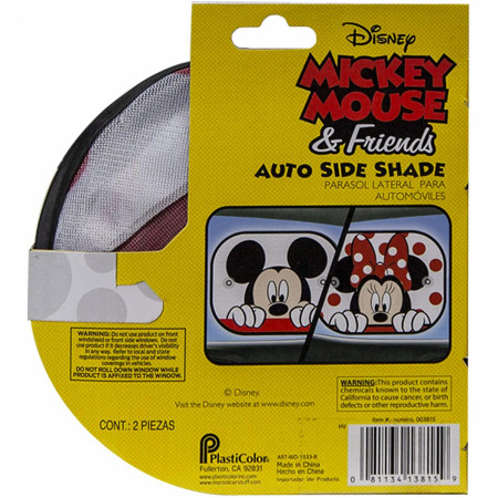Mickey and Minnie Mouse Peek-A-Boo Springshade Car Window Sunshades