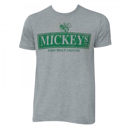 Mickey's Men's Grey Fine Malt Liquor T-Shirt