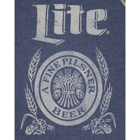 Miller Lite Beer Logo Men's Blue Retro Tank Top