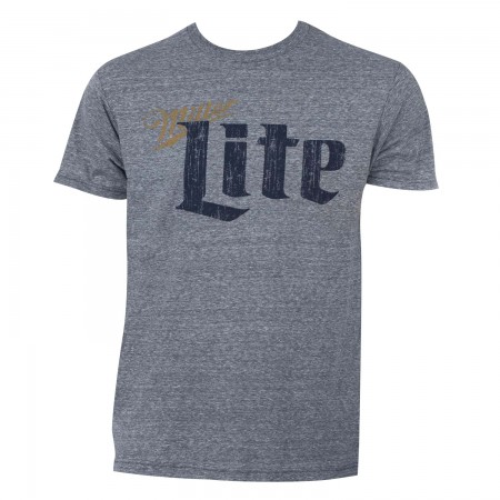 Miller Lite Men's Heather Grey T-Shirt
