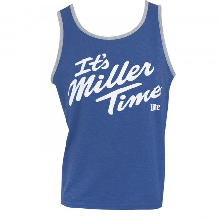 Miller Lite It's Miller Time Men's Blue Tank Top