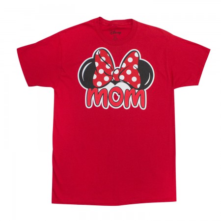 Minnie Mouse Unisex Red Mom Logo T-Shirt