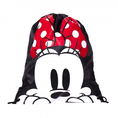 Minnie Mouse Head Drawstring Bag