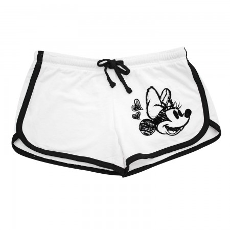 Minnie Mouse Ladies White Beach Shorts