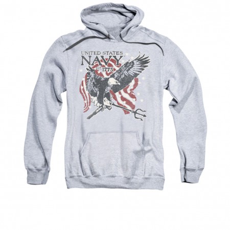 US Navy Trident Gray Pullover Hoodie