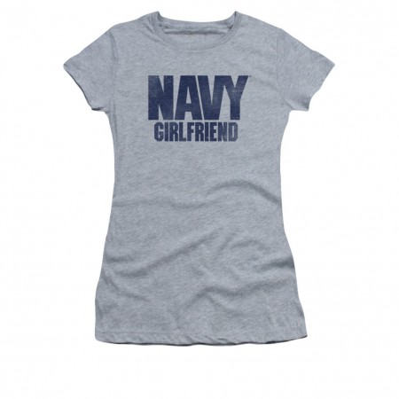 US Navy Girlfriend Gray Juniors T-Shirt