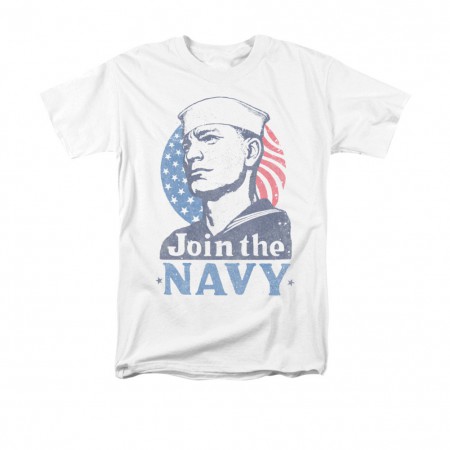 US Navy Join Now White T-Shirt
