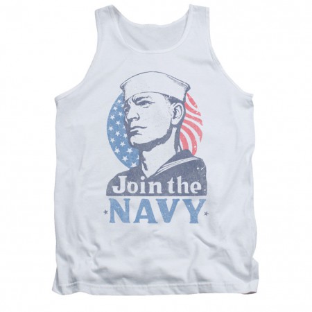 US Navy Join White Tank Top