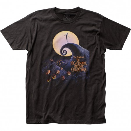 Nightmare Before Christmas Men's Black Cover T-Shirt