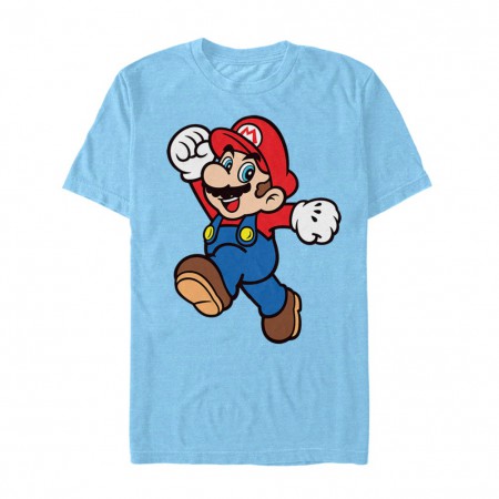 Mario Power Pose Light Blue Men's T-Shirt