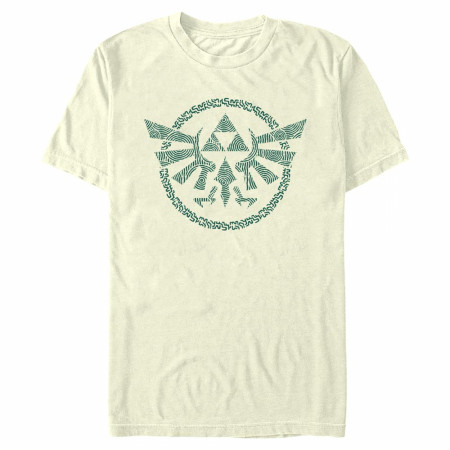The Legend of Zelda Tears of The Kingdom Hyrule Crest Tan T-Shirt