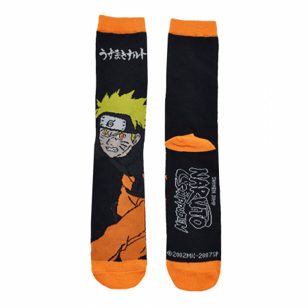 Naruto Shippuden Konohagakure & Uzumaki Naruto 2-Pair Pack of Crew Socks